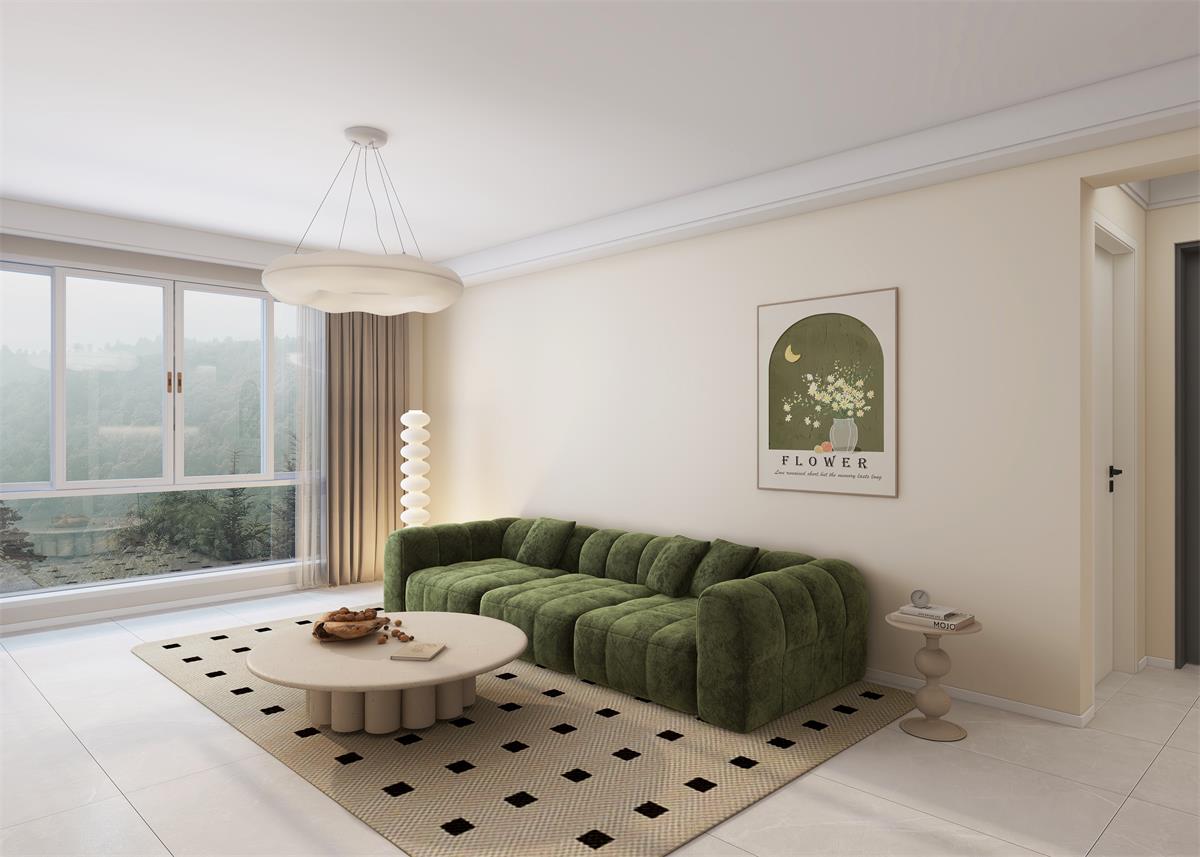 泰雲(yún)庭116㎡ | 奶油白+橄欖綠打造的輕法式小家，清新又自然！